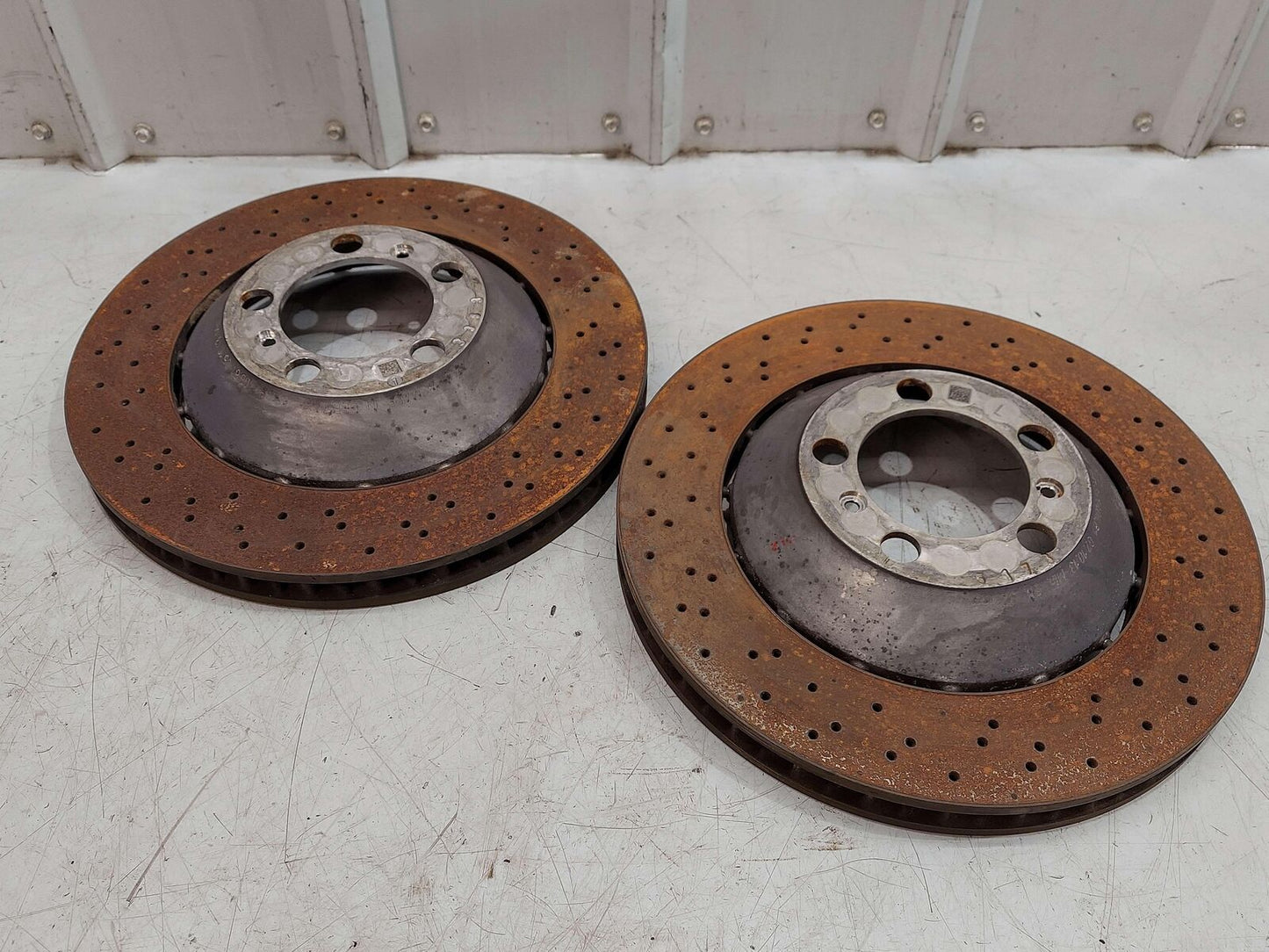 14-16 PORSCHE 911 991 GT3 RED BREMBO BRAKE CALIPER ROTOR DISK SET  *NOTE