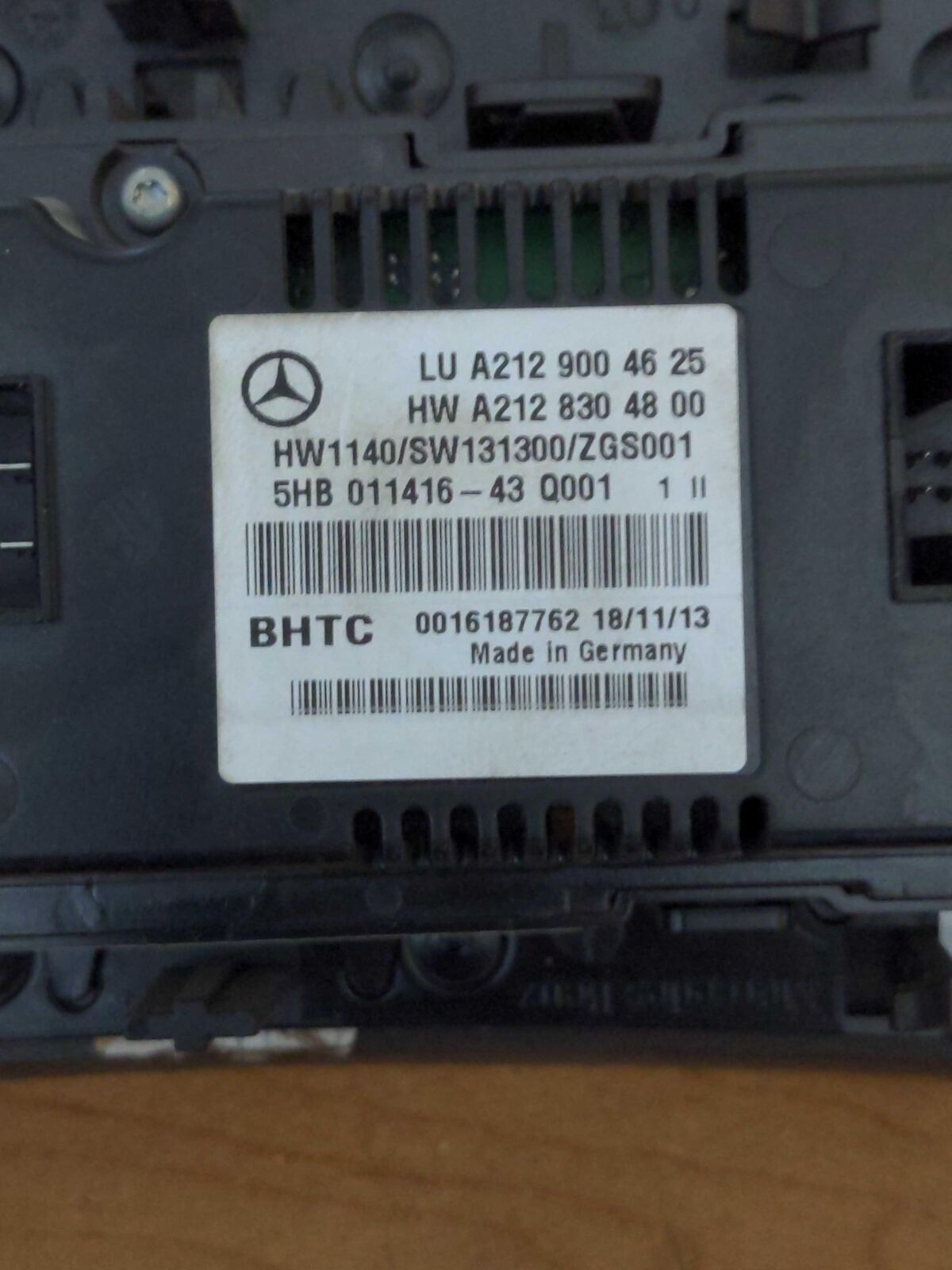 14 MERCEDES E250 Heater AC A/c Temperature Climate Control Panel A2129004625