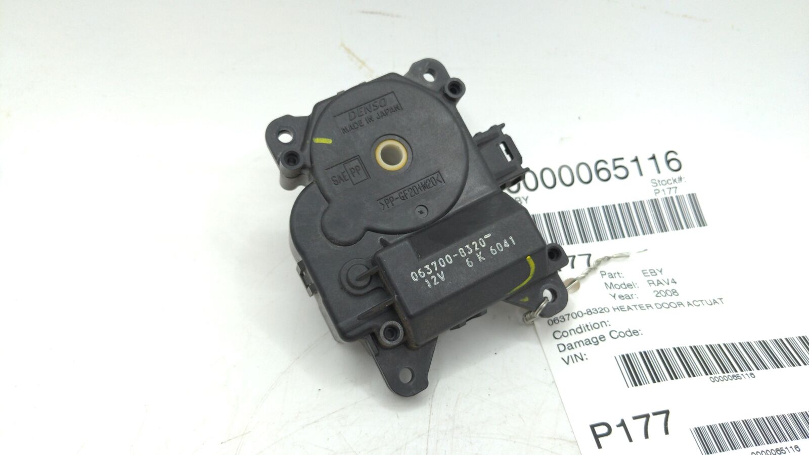 2008 Toyota Rav-4 Heater Blend Door Flap Actuator 063700-8320 98K KMS