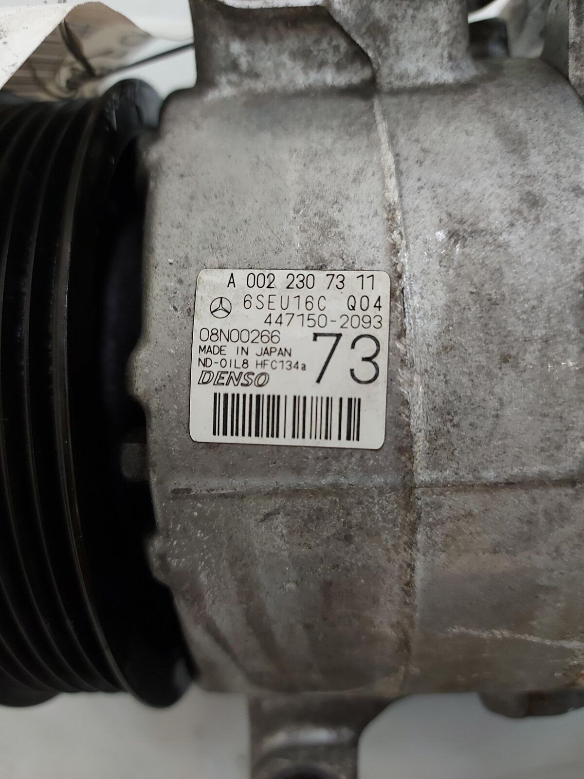 12 MERCEDES E350 A/c AC Air Compressor A0022307311 88K KM's!