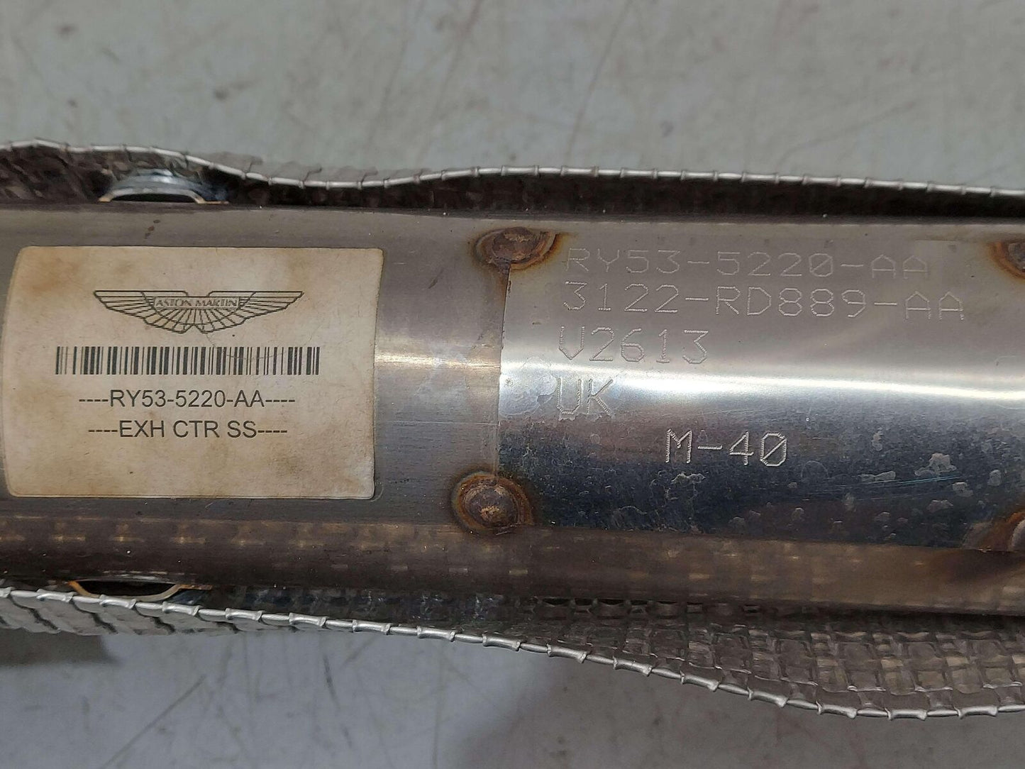 2024 ASTON MARTIN DB12 VOLANTE EXHAUST PIPE MID PIPE RY53-5220-AA