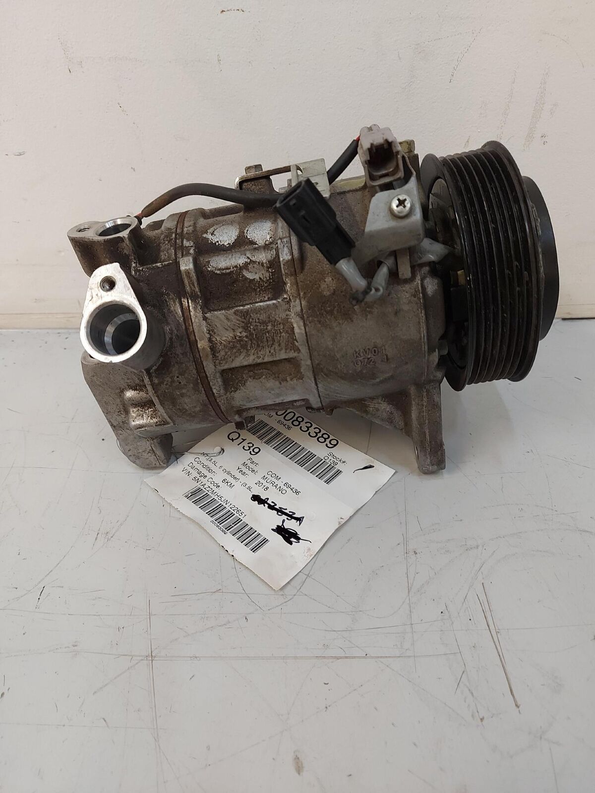 15 16 17 18 19 20 NISSAN MURANO A/c AC Air Compressor 926005aa0a 6k KM's 3.5L