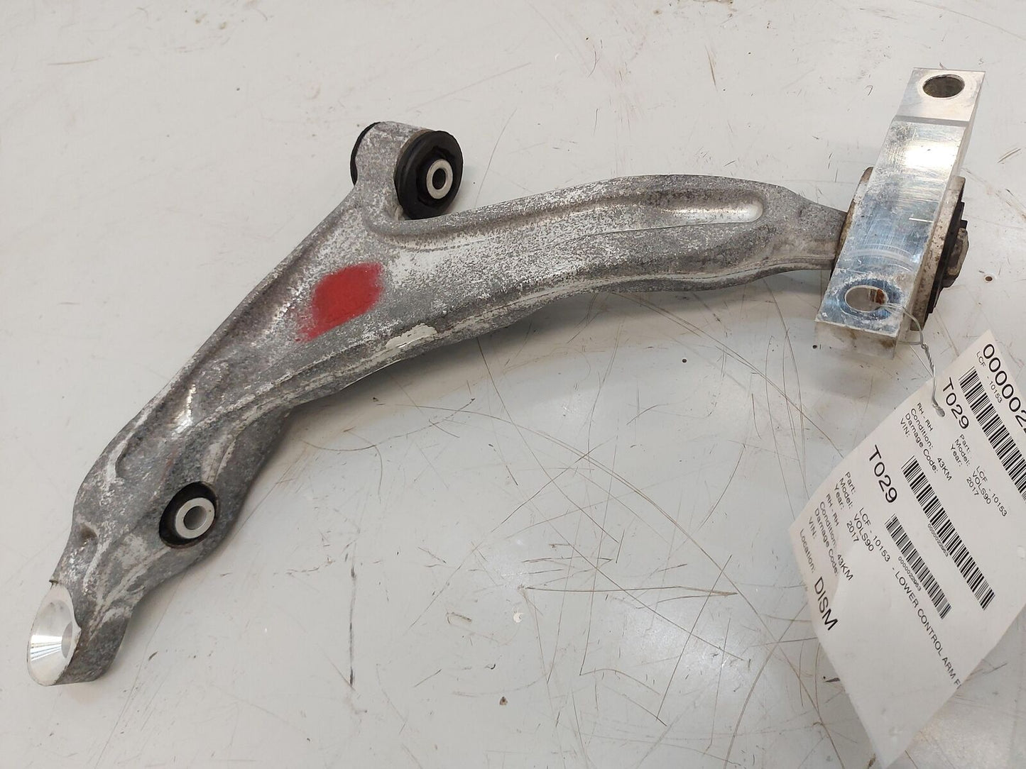 17-20 VOLVO S90 RH Right FRONT Lower Control Arm 43KM'S