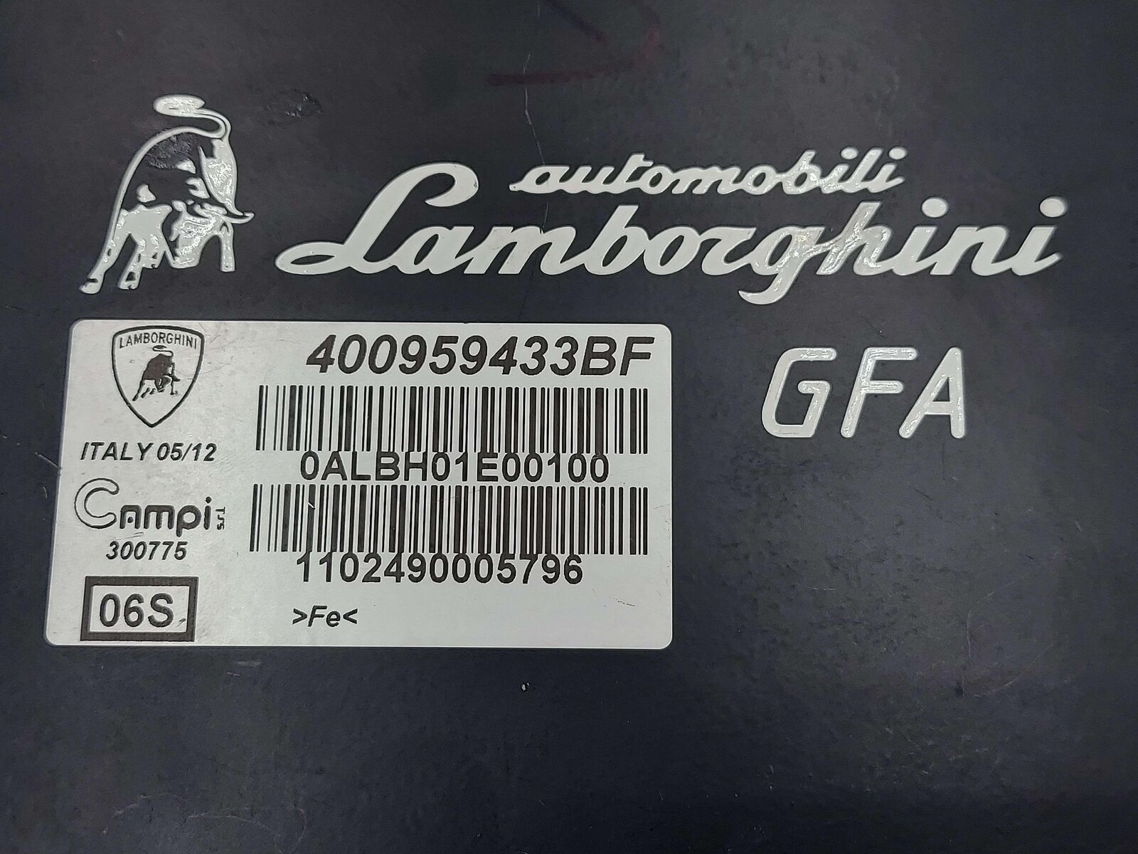 2013 Lamborghini Gallardo GFA Control Module Unit 400959433BF