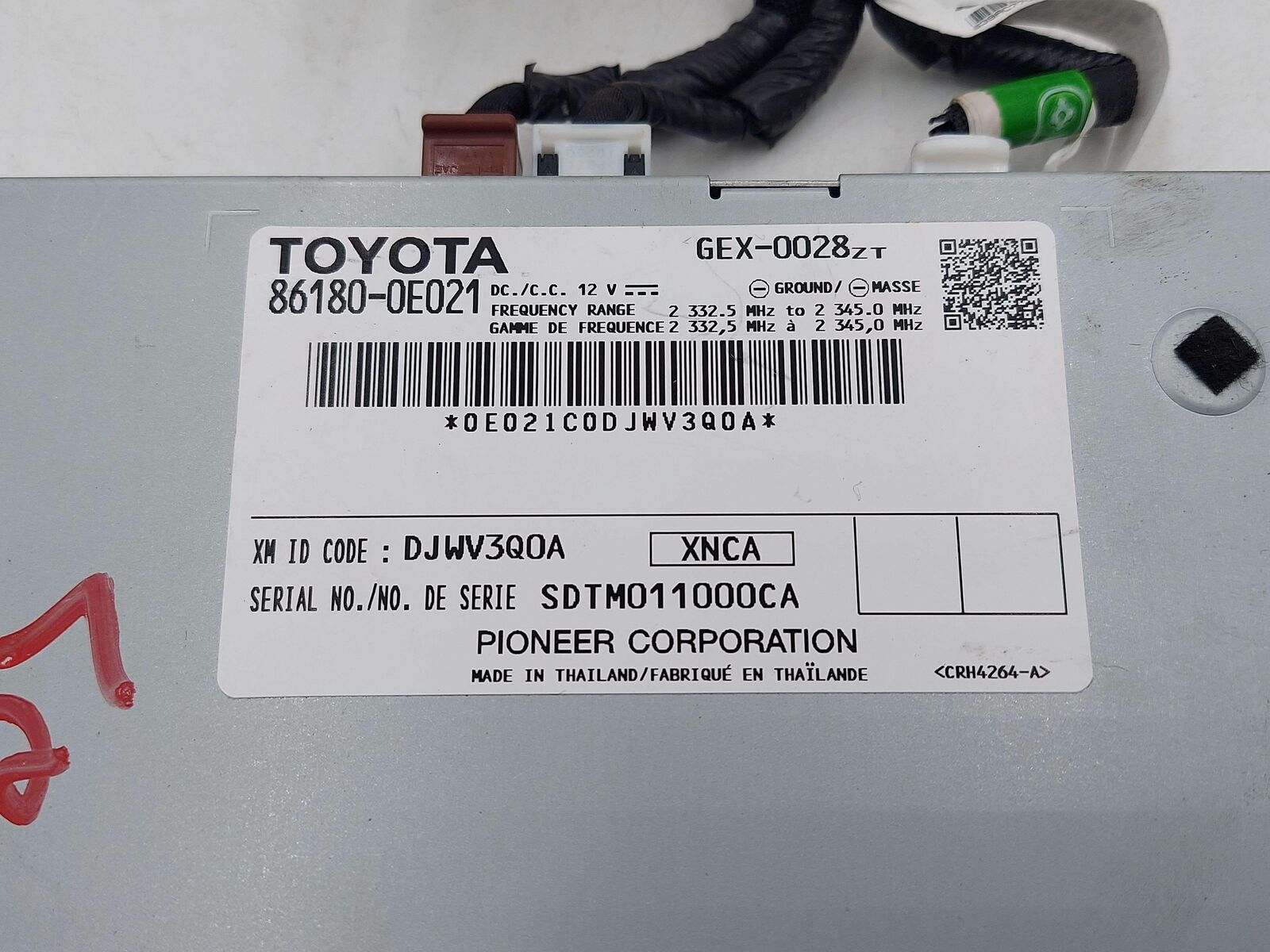 14-19 TOYOTA TACOMA SATELLITE RADIO RECEIVER CANADA MARKET 86180-0E021