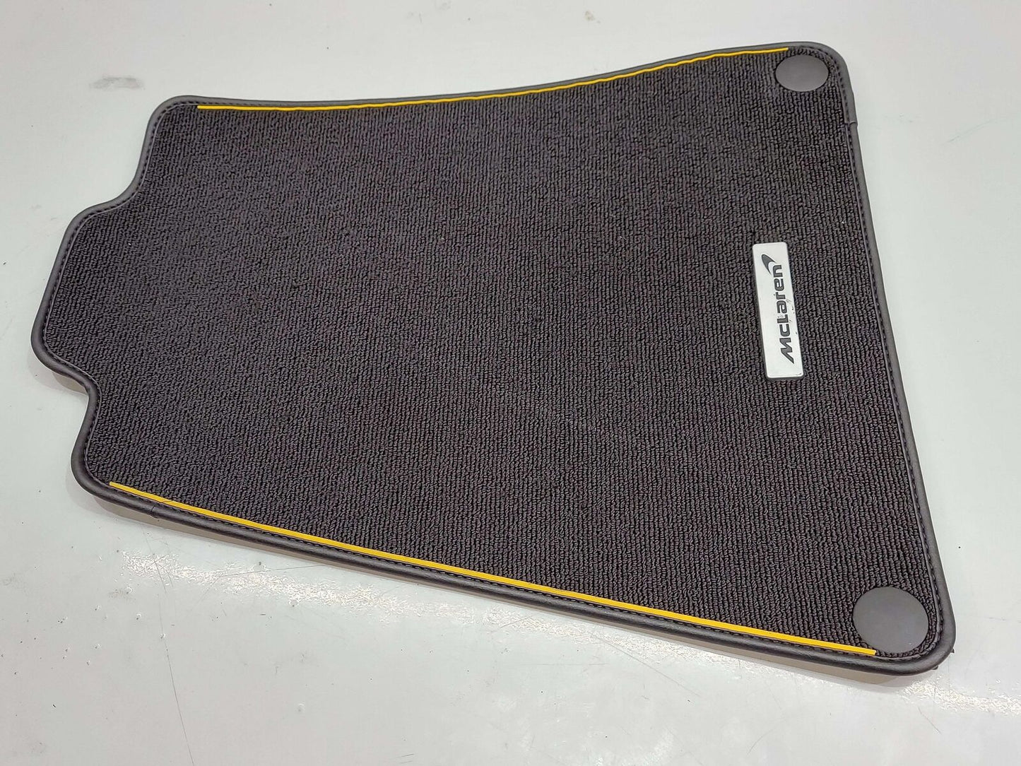 2023 McLaren Artura LH Left Floor Mat Black W/ orange Piping