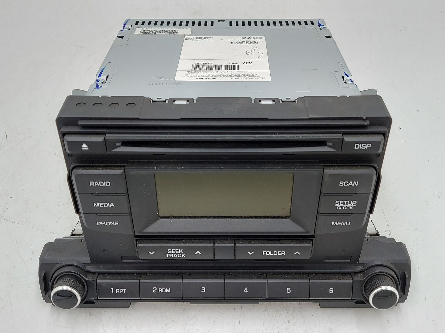 17-18 Hyundai Elantra Radio Receiver Phone Controls Canada Market 96170F2220UAT