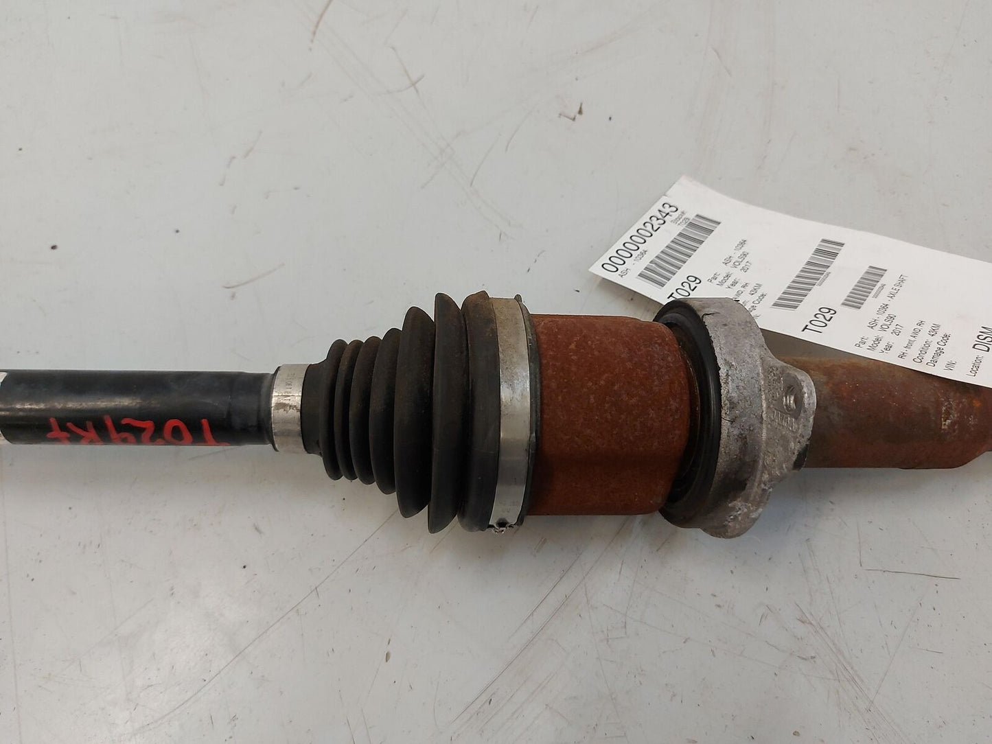 17-20 VOLVO S90 RH RIGHT FRONT Axle Shaft AWD P31367049 43KM'S