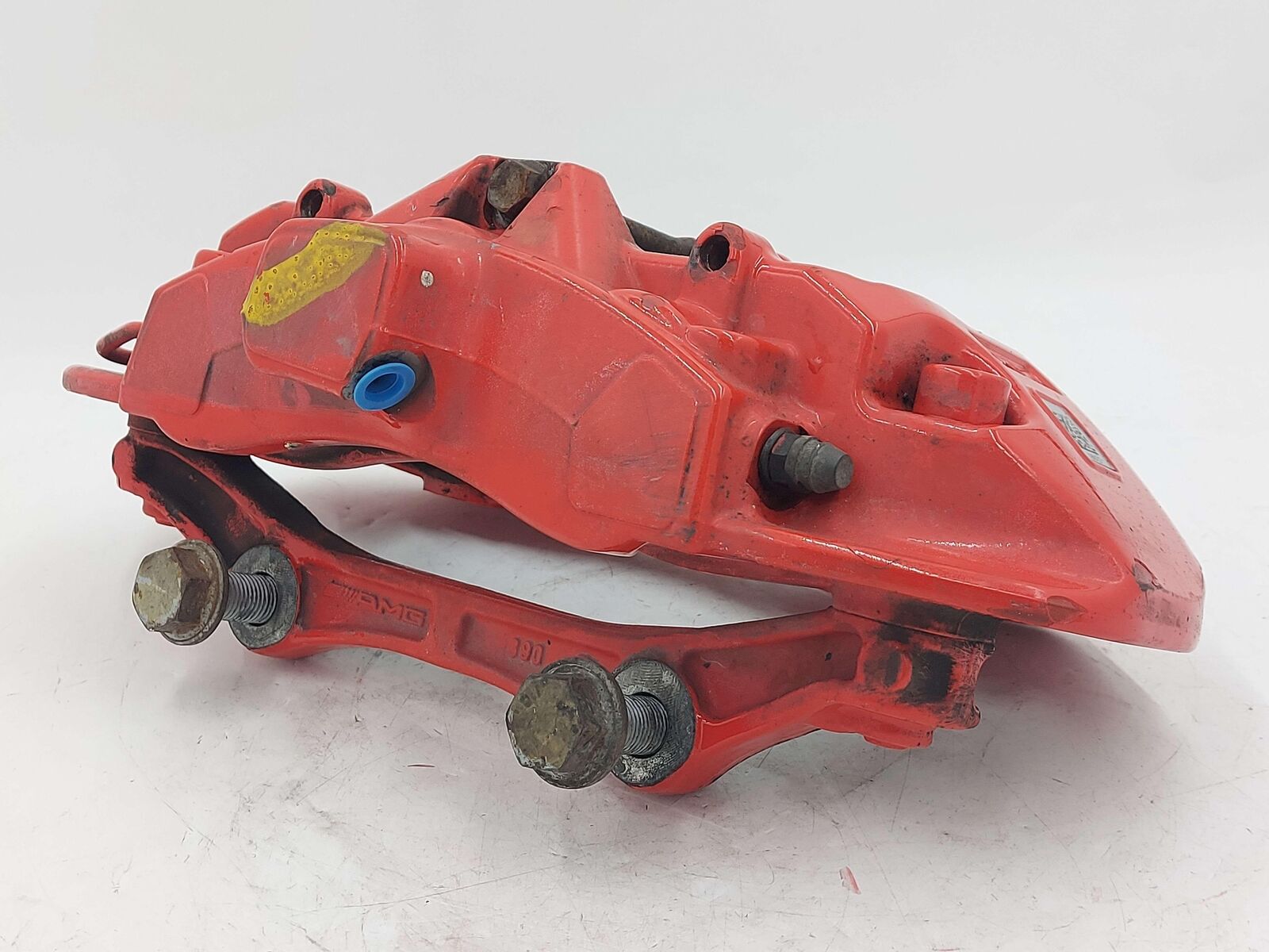 13-15 MERCEDES GL63 AMG X166 FRONT LEFT CALIPER RED 6 PISTON 1664214198 *PEELING