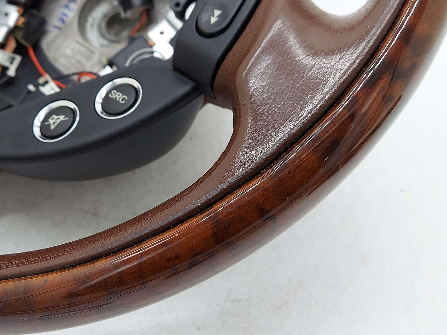 2010 Maserati GranTurismo S M145 Coupe STEERING WHEEL WOOD & BROWN LEATHER