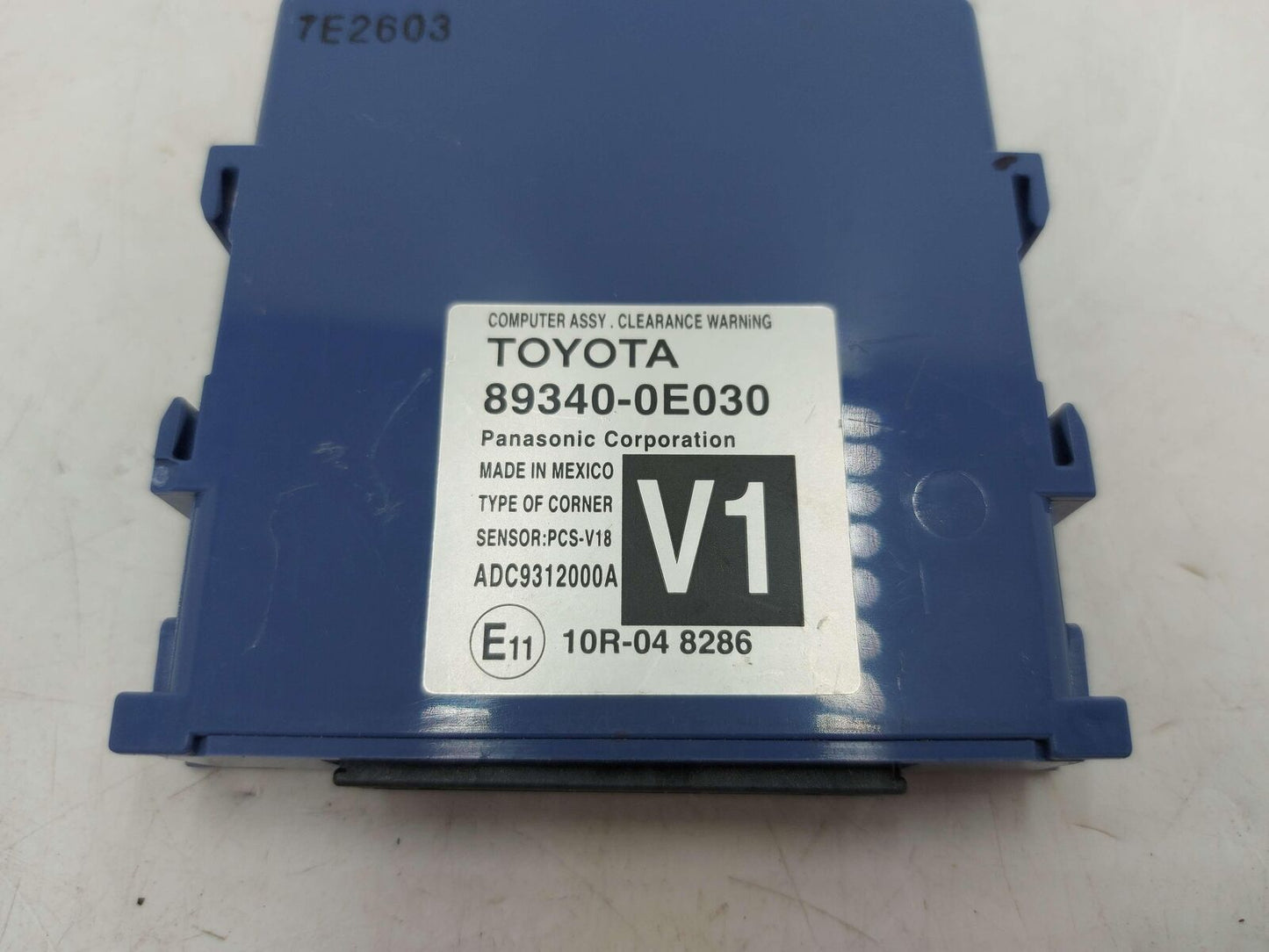 17 TOYOTA HIGHLANDER CLEARANCE WARNING CONTROL MODULE 89340-0E030