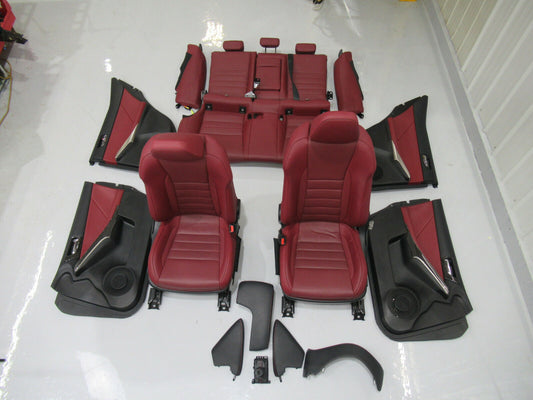 T085 2014 14 LEXUS IS350 F SPORT RED LEATHER INTERIOR SEATS TRIM PANELS