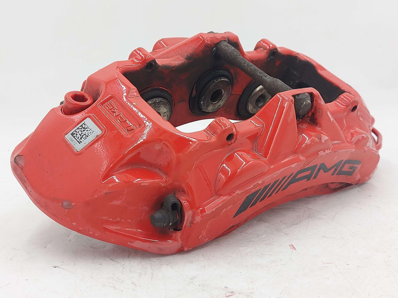 13-15 MERCEDES GL63 AMG X166 FRONT LEFT CALIPER RED 6 PISTON 1664214198 *PEELING