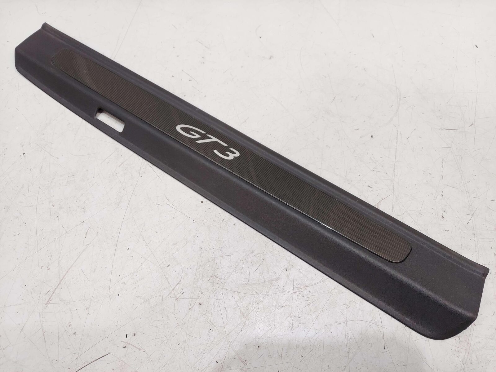 2014 PORSCHE 911 991 GT3 RIGHT SCUFF SILL PLATE TRIM 'GT3' CARBON FIBER *NOTE