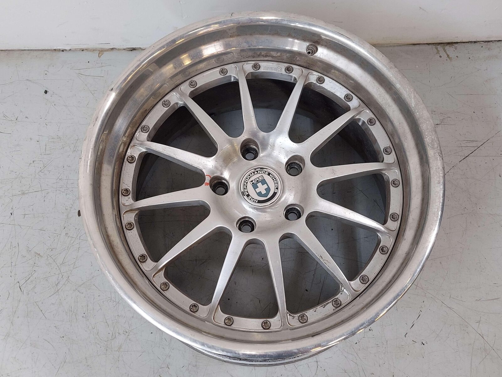 HRE 3 piece Wheel *PARTS ONLY CRACKED FACE* Porsche 911 997 Turbo 19x12 12 Spoke