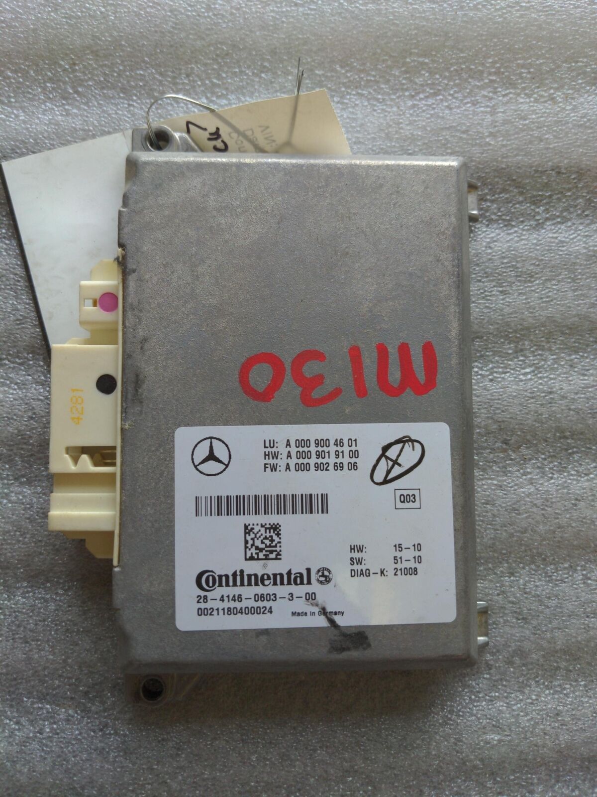 12 MERCEDES ML350 0009004601 Cruise Control Module