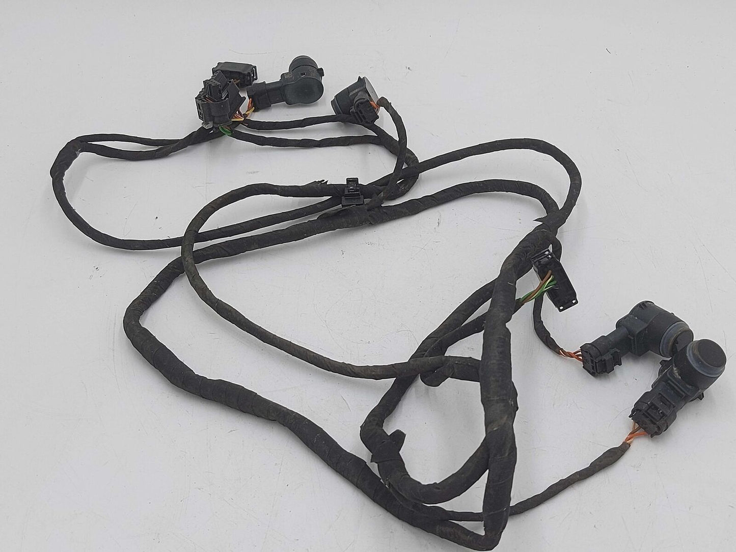 15 MERCEDES ML360 W166 4 REAR PDC PARK ASSIST SENSORS W/ HARNESS OBSIDIAN BLACK