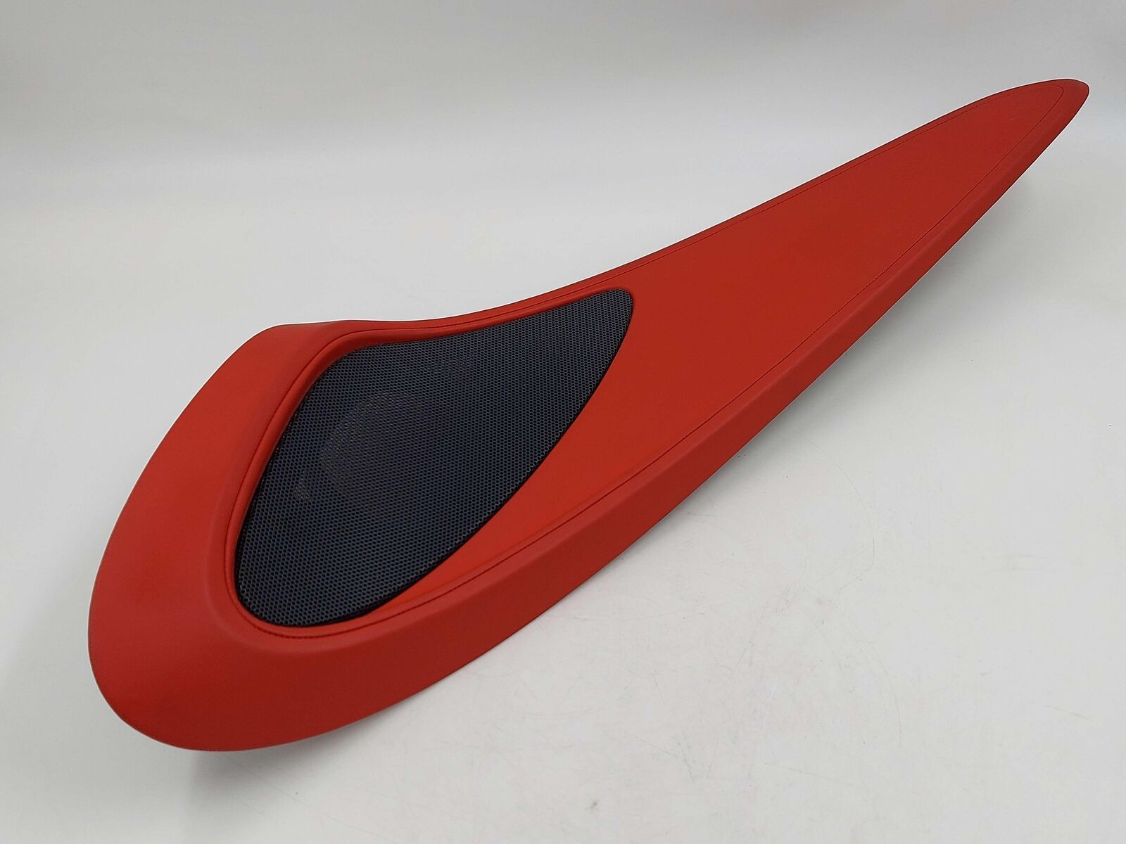 2016 MCLAREN 540C LEFT DOOR TRIM COVER PANEL W/ TWEETER RED LEATHER 13N1119CP