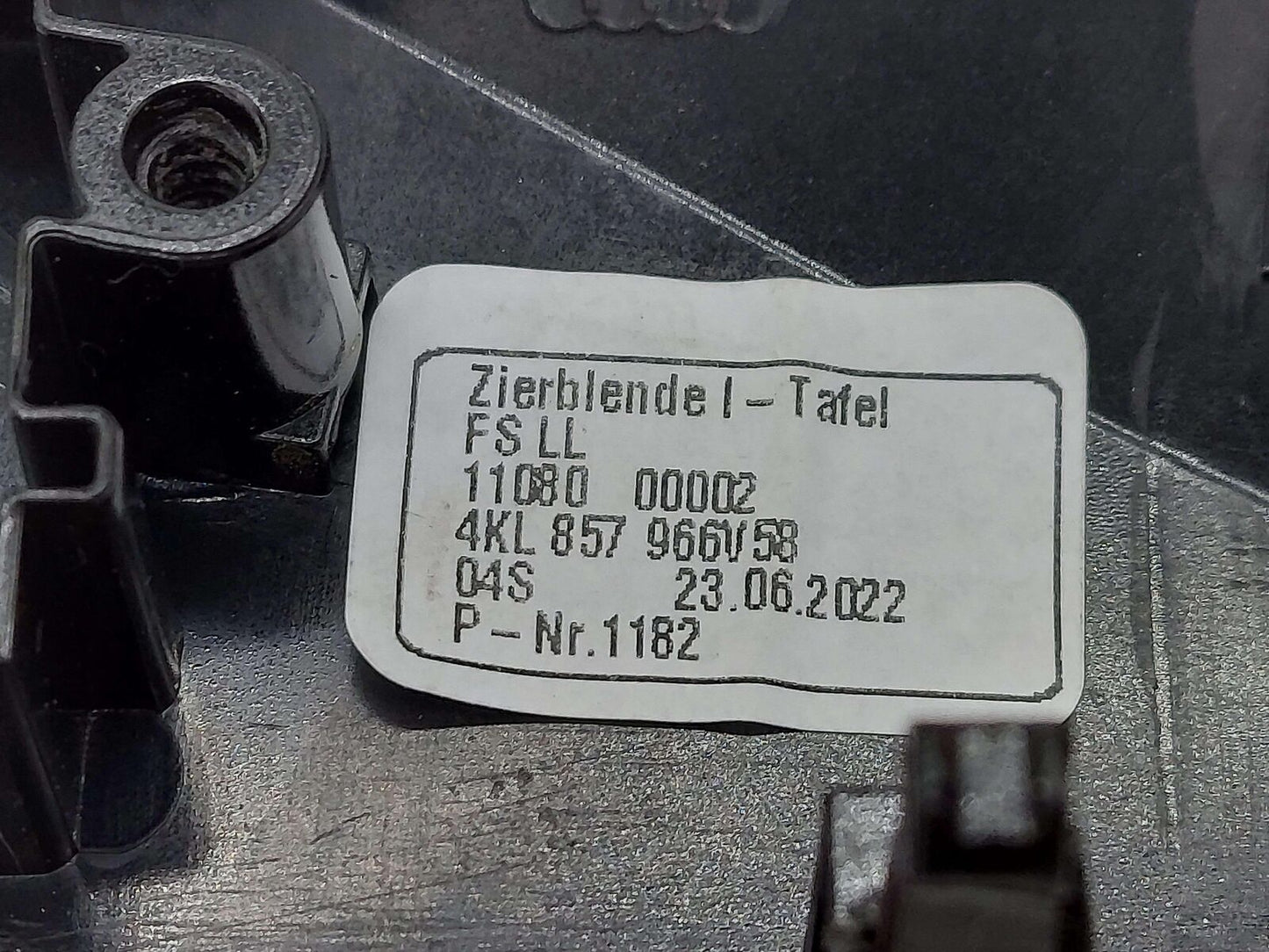 2023 Audi Q8 E-tron Quattro Light Switch Trim Cover Gloss Black 4KL857966