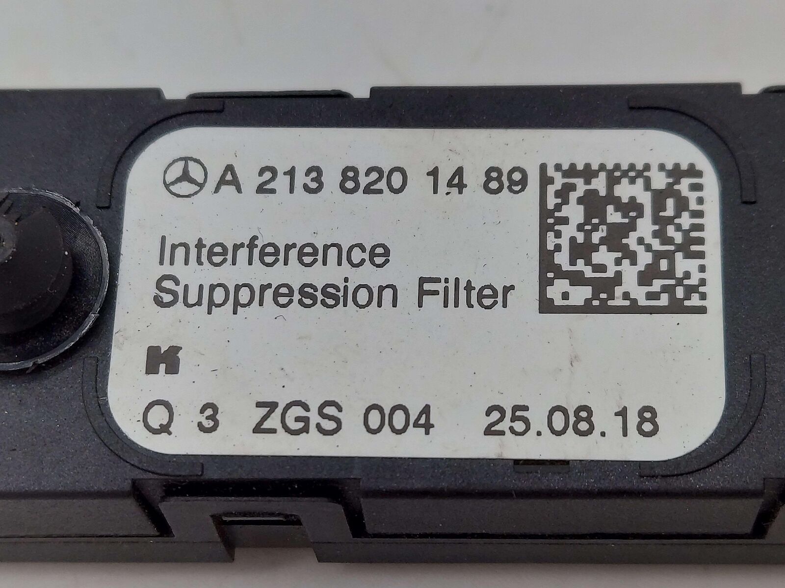 2019 MERCEDES E63s AMG W213 INTERFERENCE SUPPRESSION FILTER A2138201489