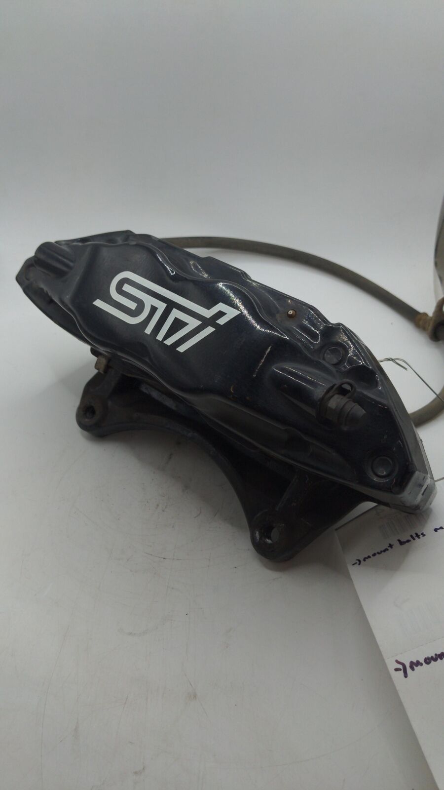 08-14 SUBARU IMPREZA 2.5L STI FRONT RH Right Caliper Black *SCUFFS PAINT CHIPS*