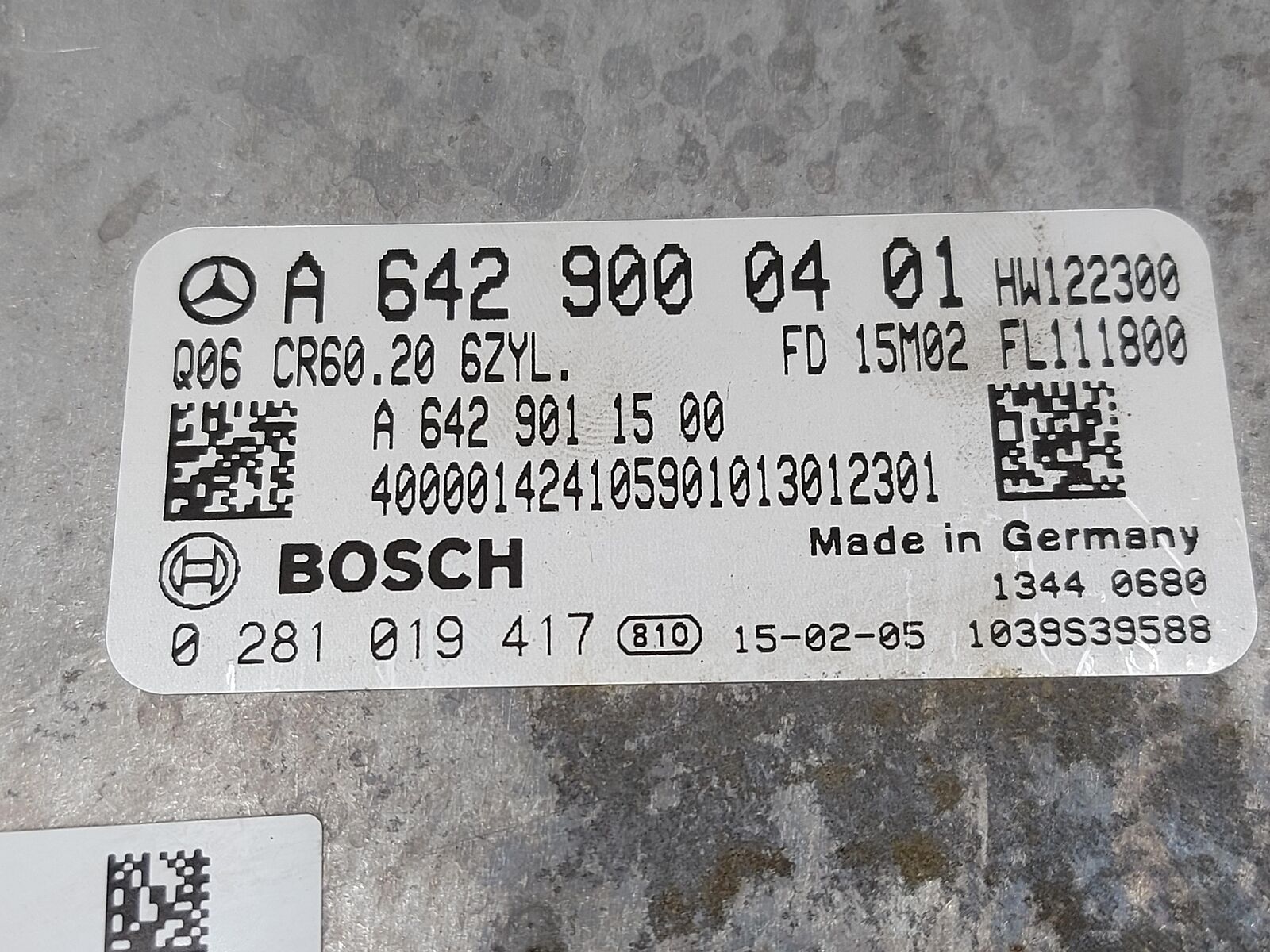 14 15 MERCEDES ML350 Diesel Engine Motor Brain Box ECU ECM A6429000401