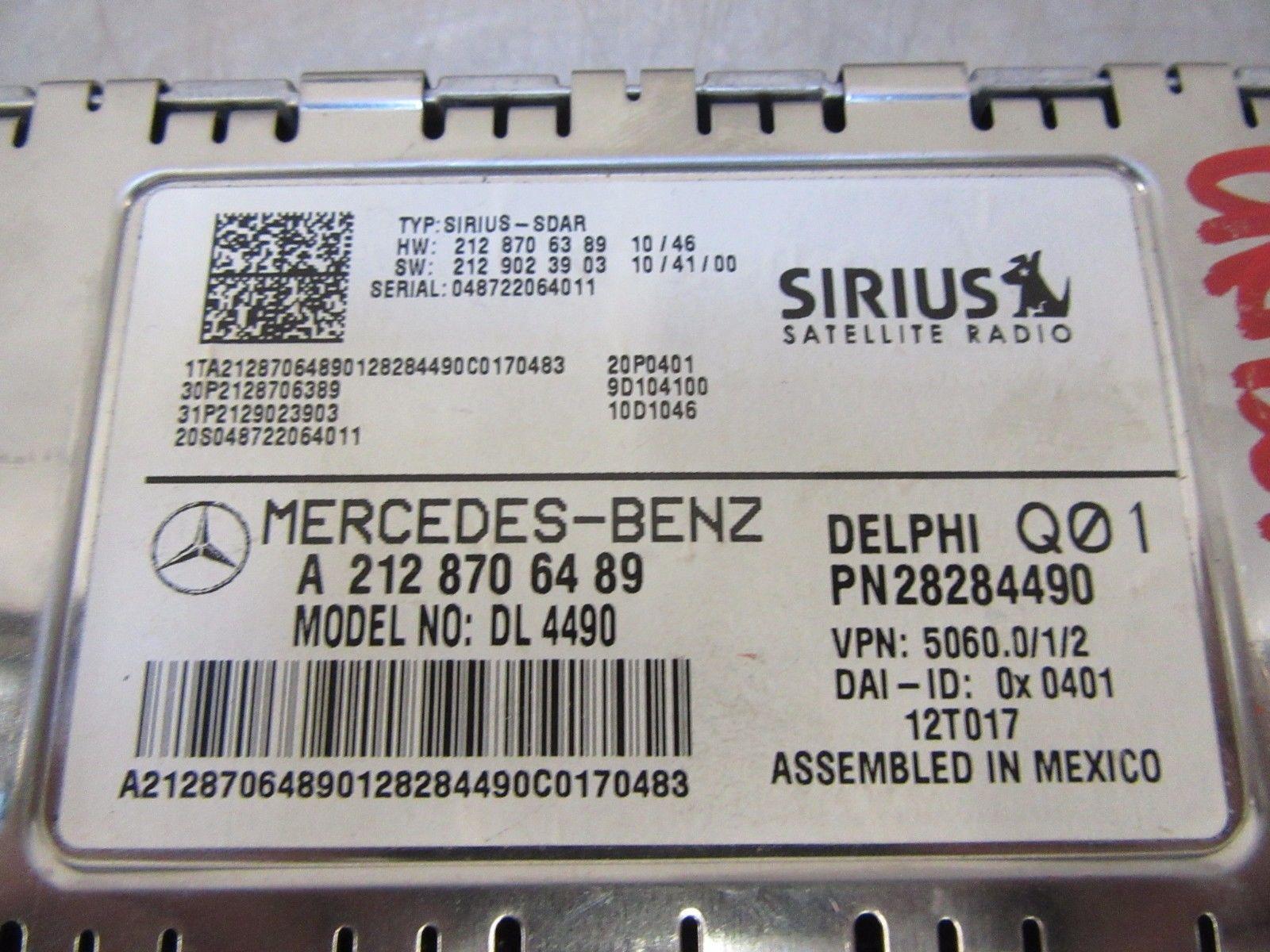 L007 2011 MERCEDES ECLASS ML CLASS RADIO SIRIUS SATELLITE RECEIVER A2128706489