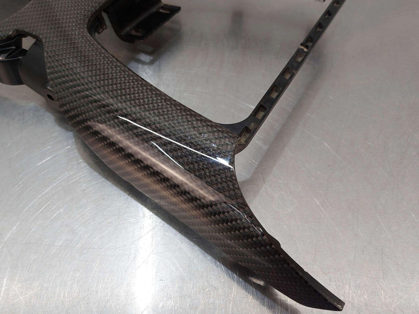 20-22 TOYOTA GR SUPRA CARBON FIBER CONSOLE TRIM *CRACKED BROKEN TABS SCRATCHES