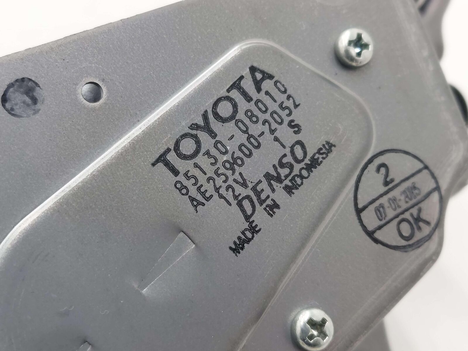 11-20 TOYOTA SIENNA SE REAR WINDSHIELD WIPER MOTOR 85130-08010