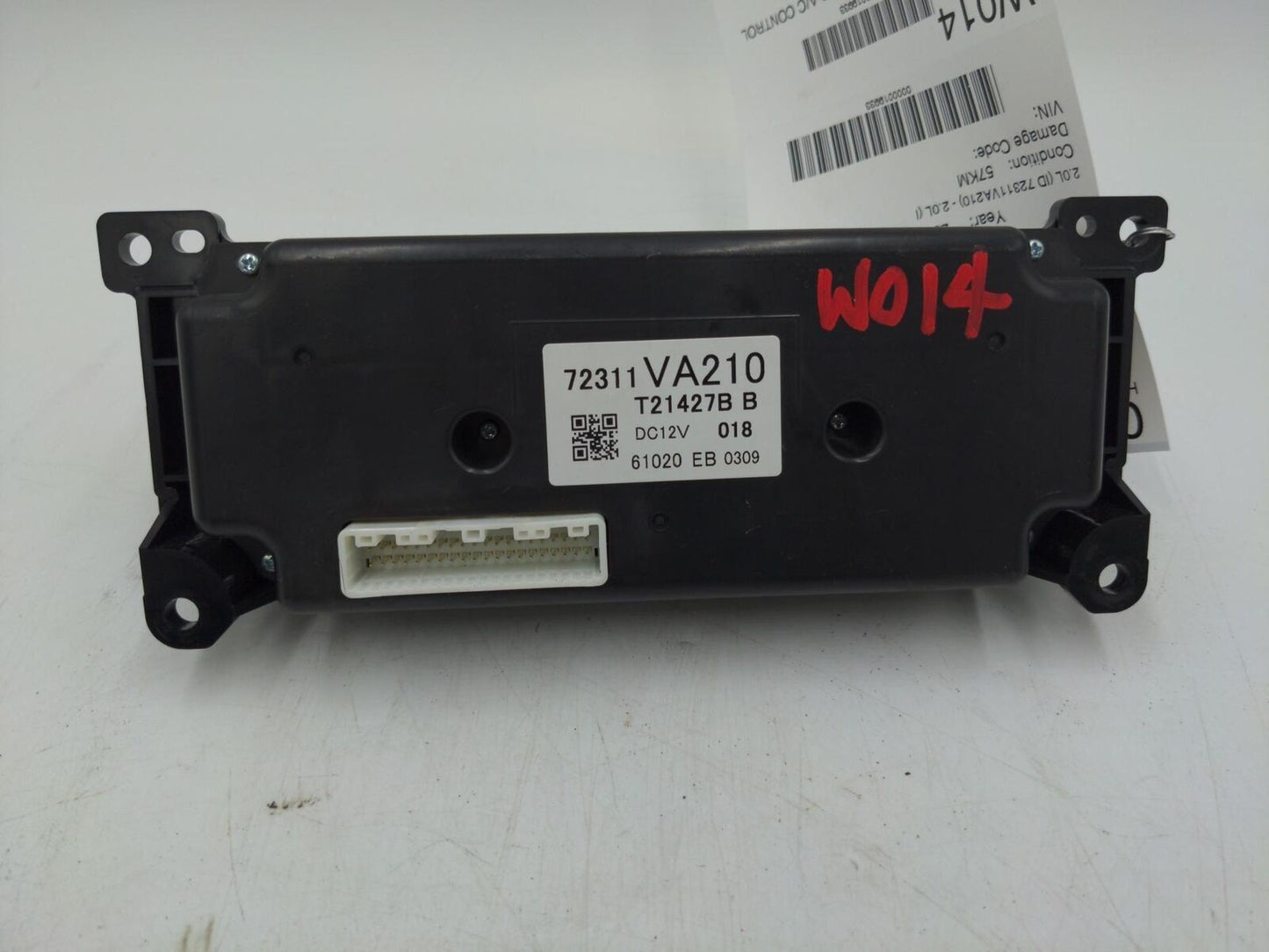 17 SUBARU WRX HEATER A/C AC CONTROL 72311VA210