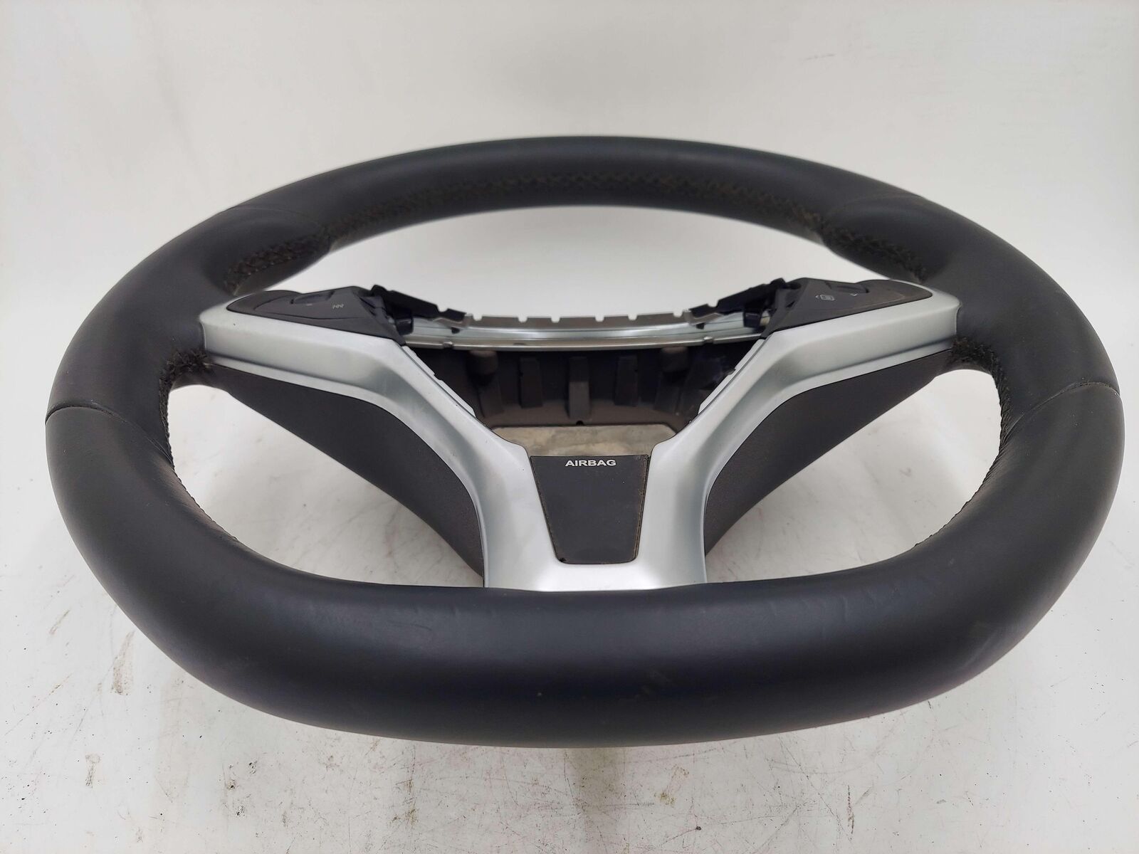 2013 Tesla S Steering Wheel Black Flat Bottom 1005279-00-D