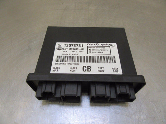 K245 2013 CADILLAC ATS KEYLESS ENTRY MODULE 13578781