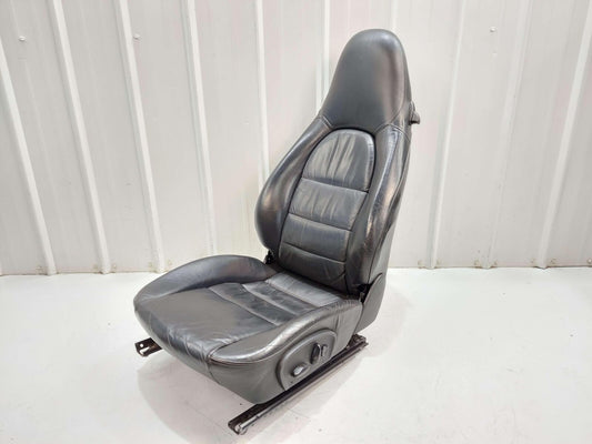 00-01 PORSCHE 911 996 CARRERA CABRIOLET FRONT LEFT SEAT LEATHER BLACK