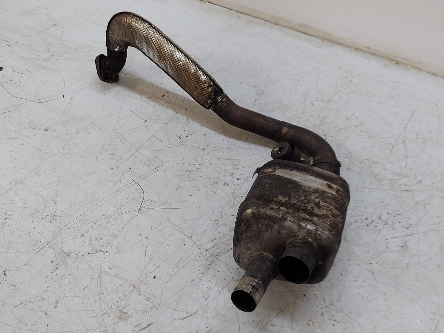 17-22 Porsche Cayman 718 RH Right Muffler *Melted Plastic Fire Damage*