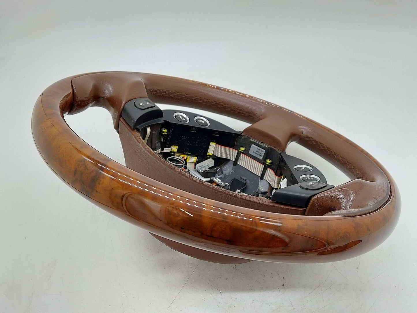 2010 Maserati GranTurismo S M145 Coupe STEERING WHEEL WOOD & BROWN LEATHER