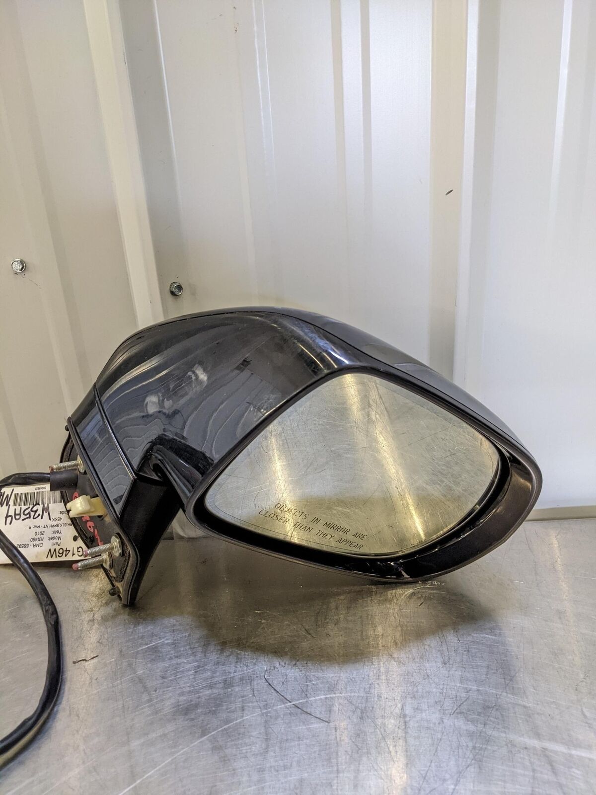 💥10-12 LEXUS RX450 HYBRID RH Right Door Mirror *NOTES* Black E4022677💥