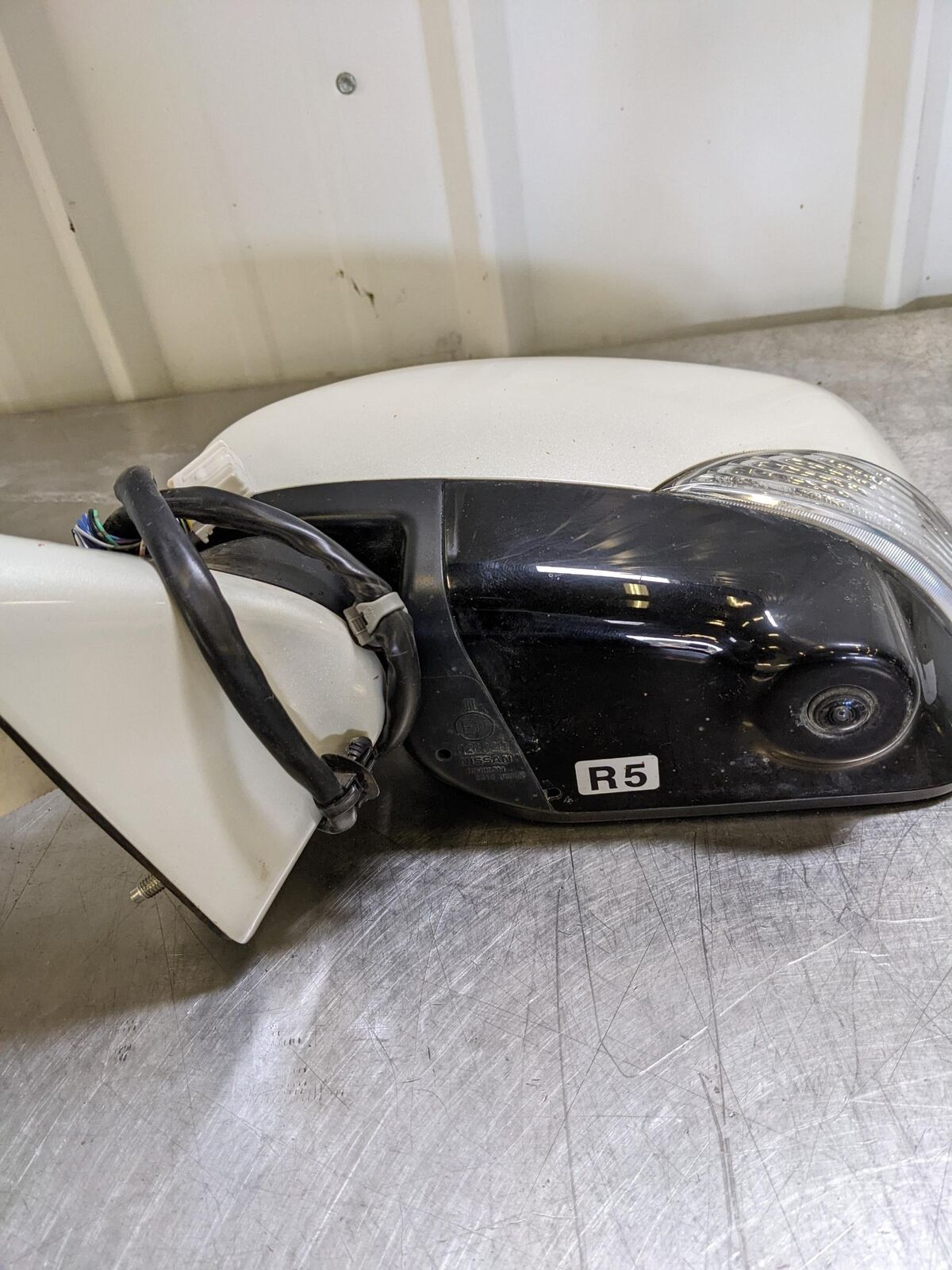 💥13 14 NISSAN QUEST LH Left Door Mirror White Auto Tilt w/ Around View Camera💥