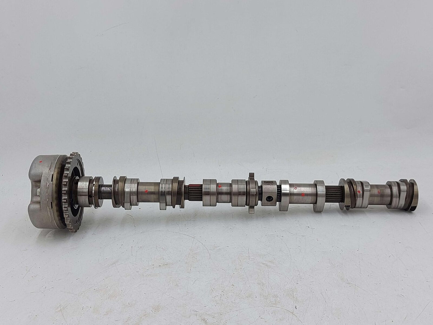 13 AUDI S7 4.0L LEFT EXHAUST CAMSHAFT W/TIMING ADJUSTER GEAR 06E109083N CUE CUEC