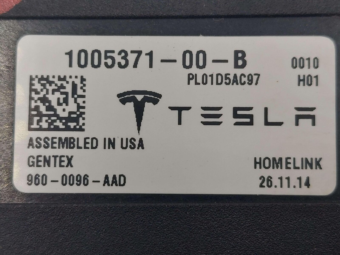 2014 Tesla S Homelink Door Lock Control Module 1005371