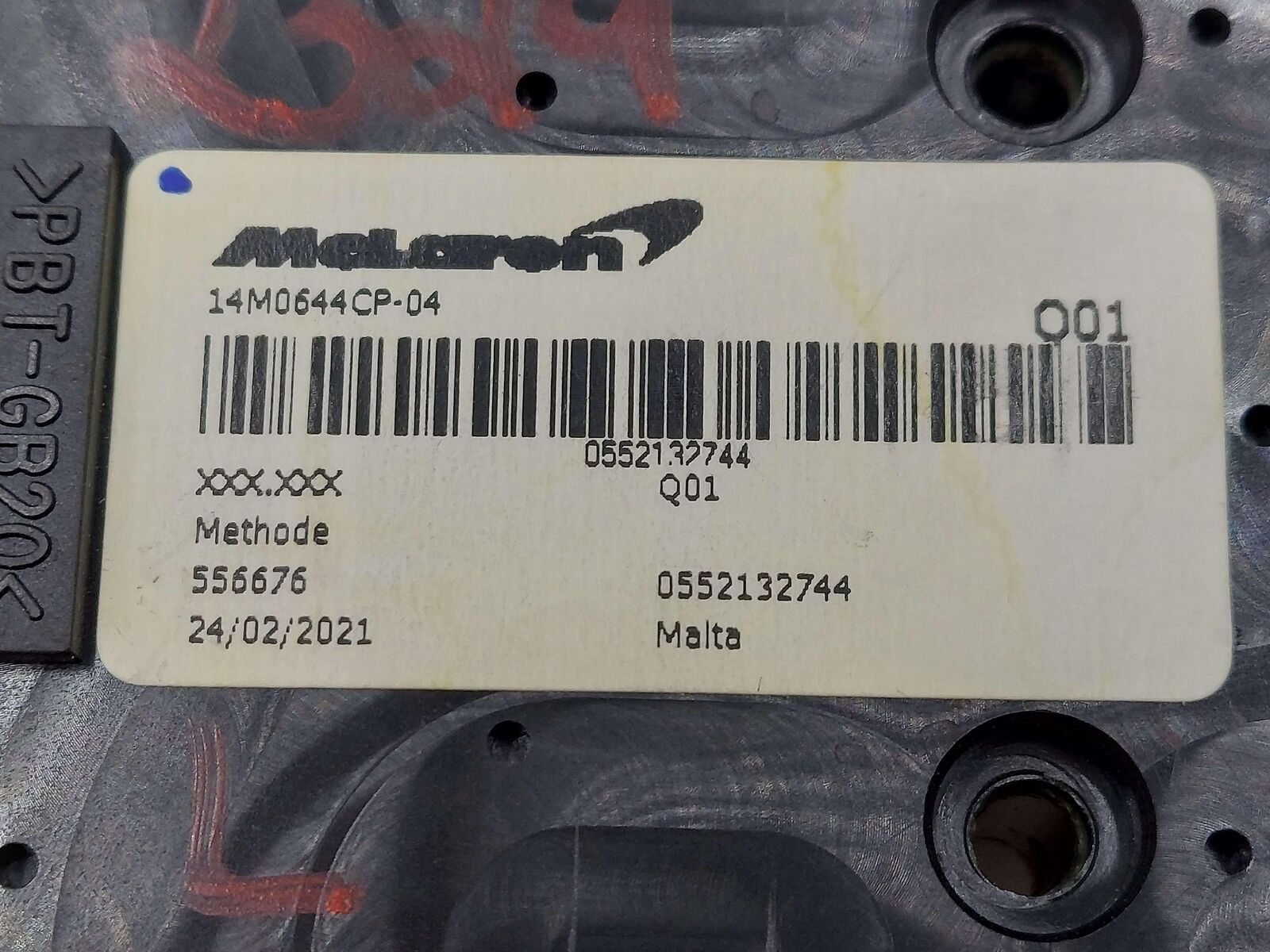 2023 Mclaren Artura Front LH Left Power Door Switch 14M0644CP 14M0644CP-04