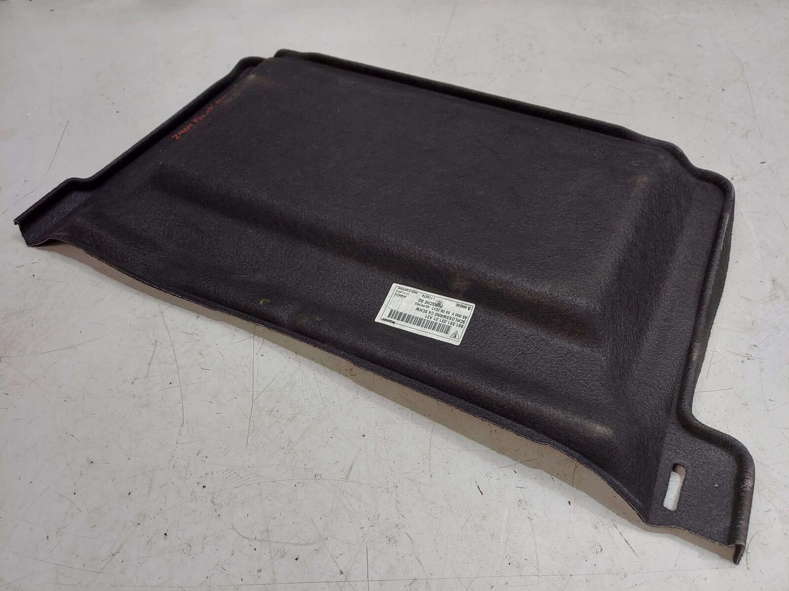 2014 PORSCHE 911 991 GT3 FRONT INTERIOR TRIM PANEL FORWARD TRUNK LINER BLACK