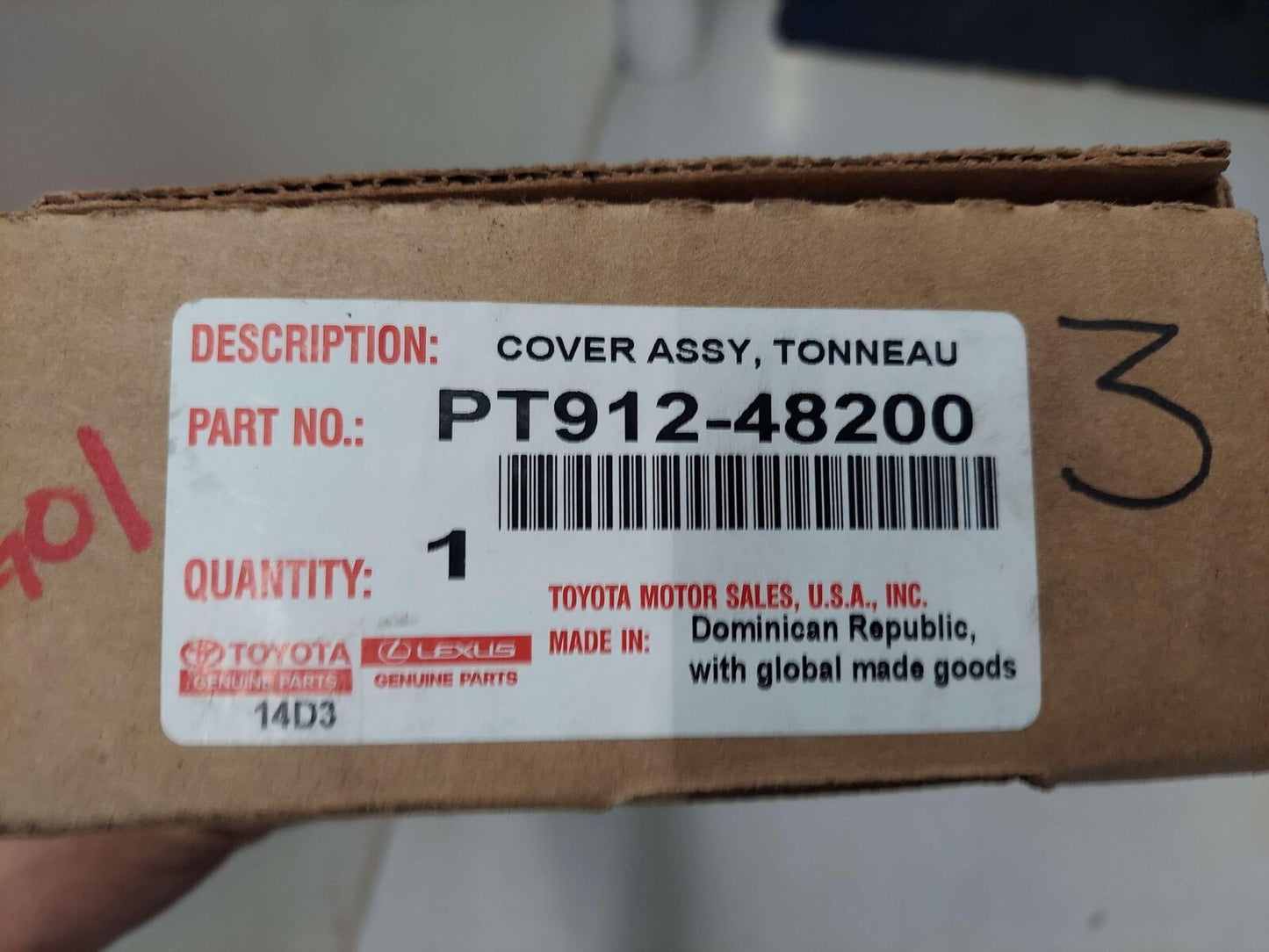 OEM 20-23 TOYOTA HIGHLANDER CARGO COVER BLACK PT912-48200 *NEW IN BOX*