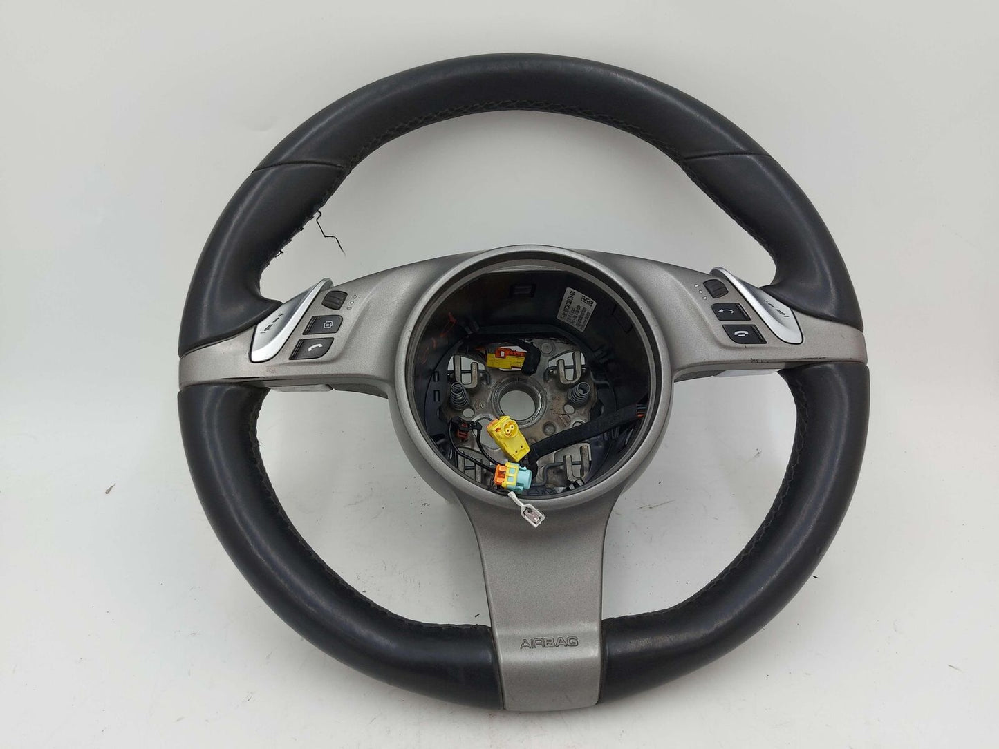 05-12 Porsche 911 Steering Wheel 997 Black Leather(844) 997347803 *Notes*