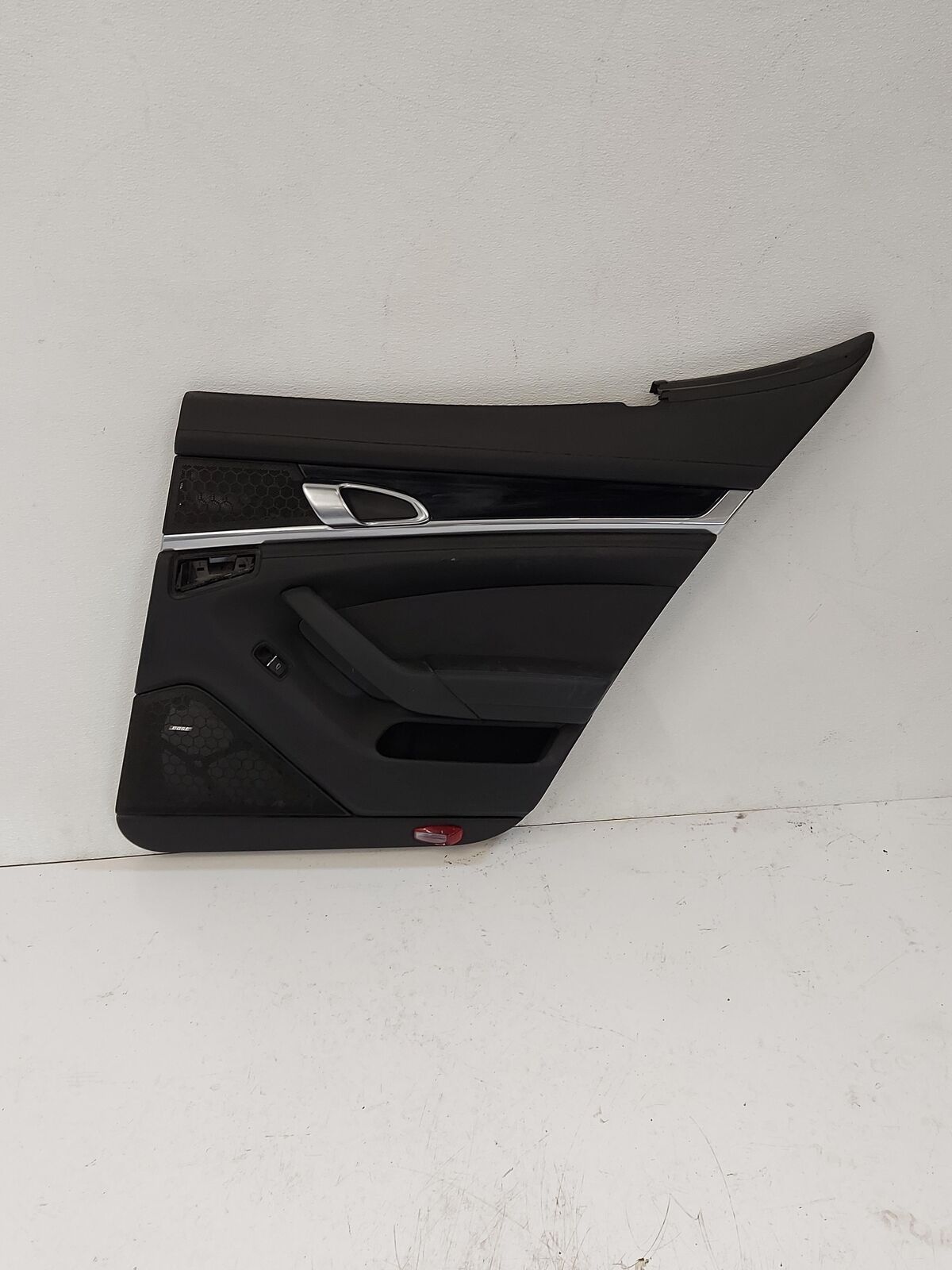 10-13 Porsche Panamera Rear RH Right Door Card Inner Trim Panel Black *Notes*