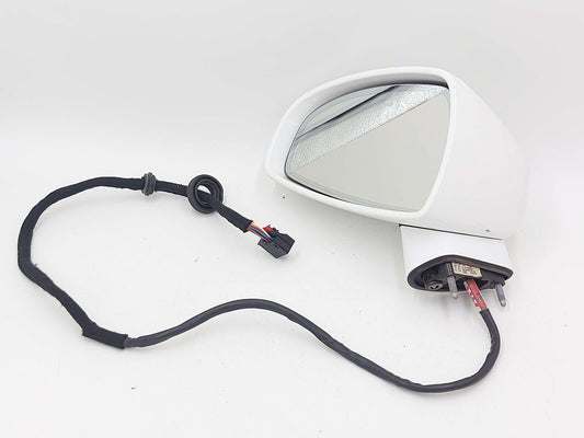 08-15 Audi R8 Left Door Mirror White Heated Power Folding *Scratched 3M Damage