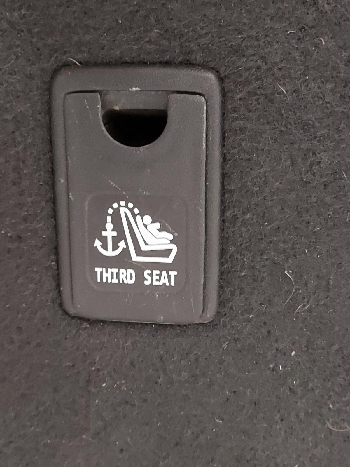 2020 TOYOTA HIGHLANDER 3RD ROW RH Seat 60/40 *Dented* Black Vinyl With Headrests