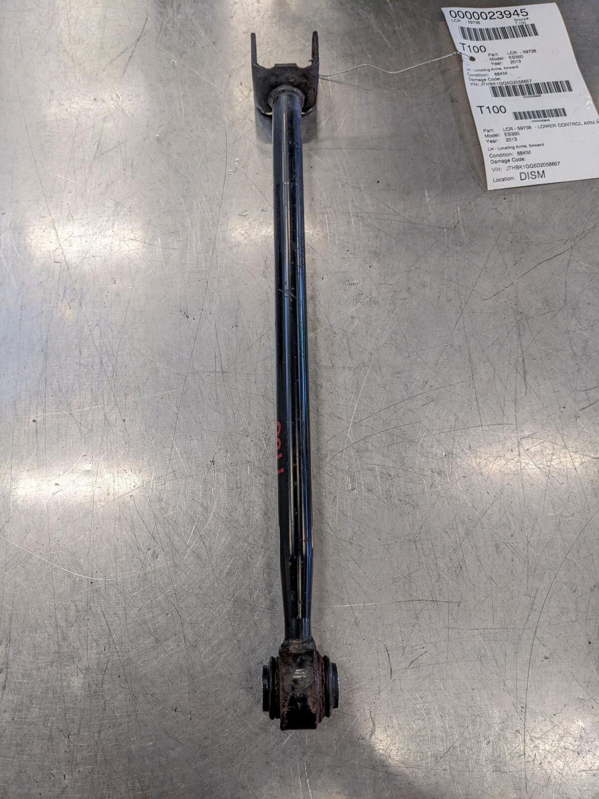 13-18 LEXUS ES350 REAR LH Left Lower Control Arm Locating Arms*Rusted* 88K KM'S