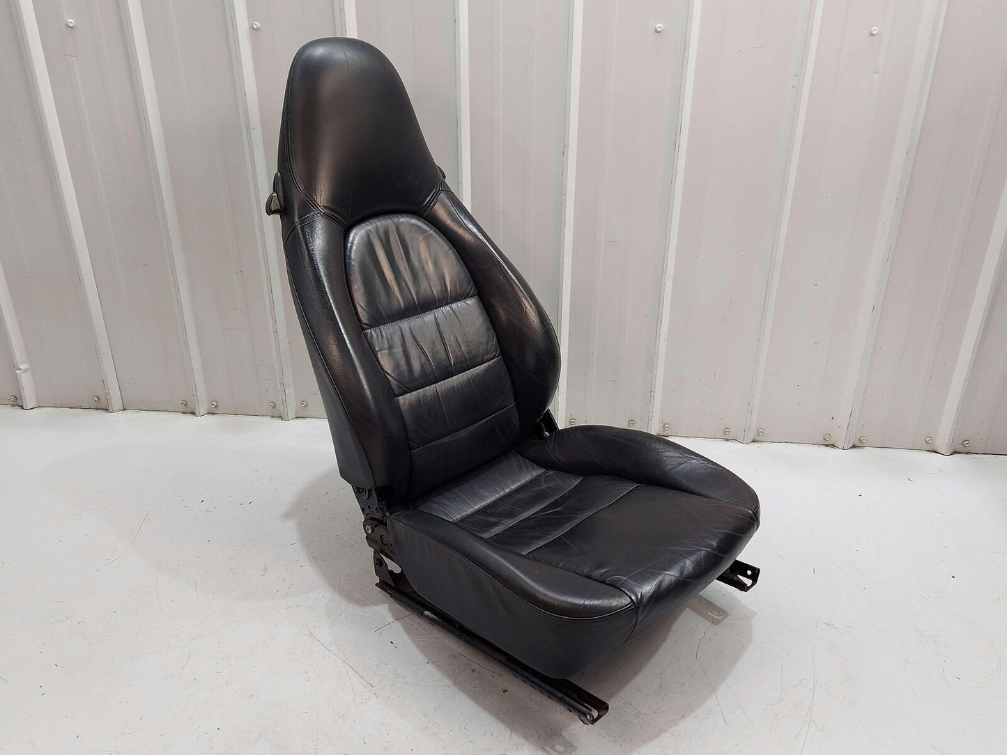 00-01 PORSCHE 911 996 CARRERA CABRIOLET FRONT LEFT SEAT LEATHER BLACK