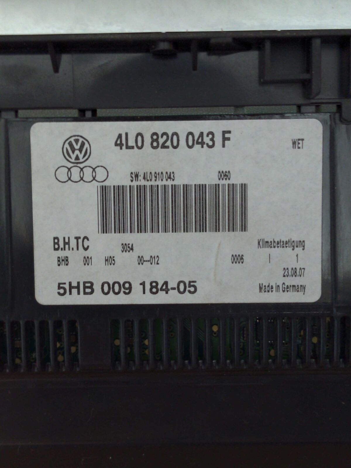 07-09 AUDI Q7 FRONT Heater AC A/c Control 4L0820043F 