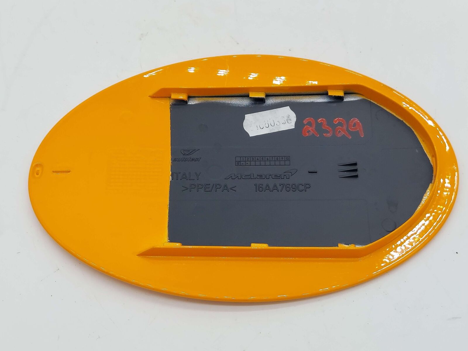 2023 McLaren Artura Mclaren Orange Fuel Tank Door Cap *scuffs* 16AA769CP